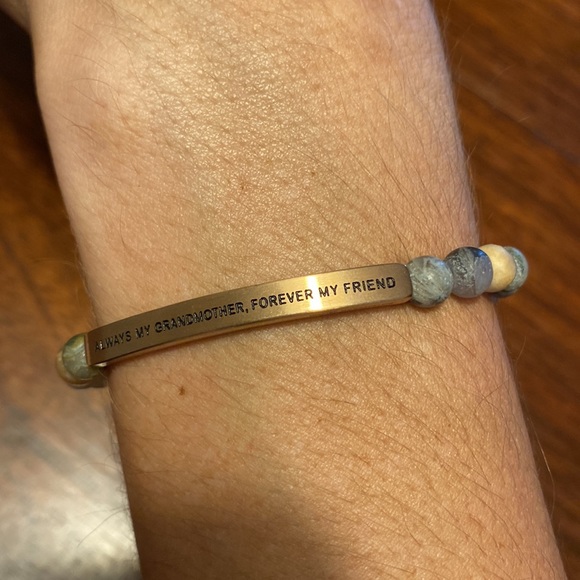 Inspire me bracelet” always my grandmother forever my friend “sunstone beads - Picture 13 of 13
